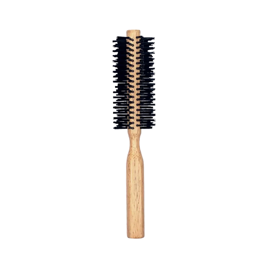 Round Hair Brush With Wooden Handle