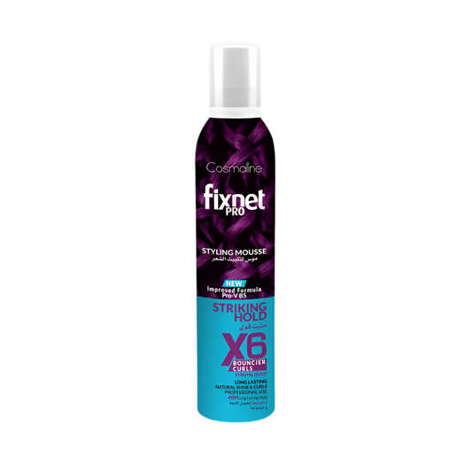 Cosmaline Fixnet Pro Hair Styling Mousse X6 Bouncier Curls 300 ML