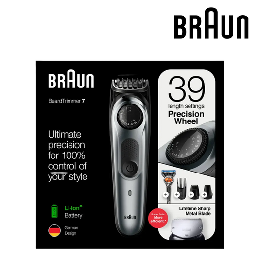 Braun BT7240 Beard Trimmer With Precision Dial & Gillette Fusion 5 - Black