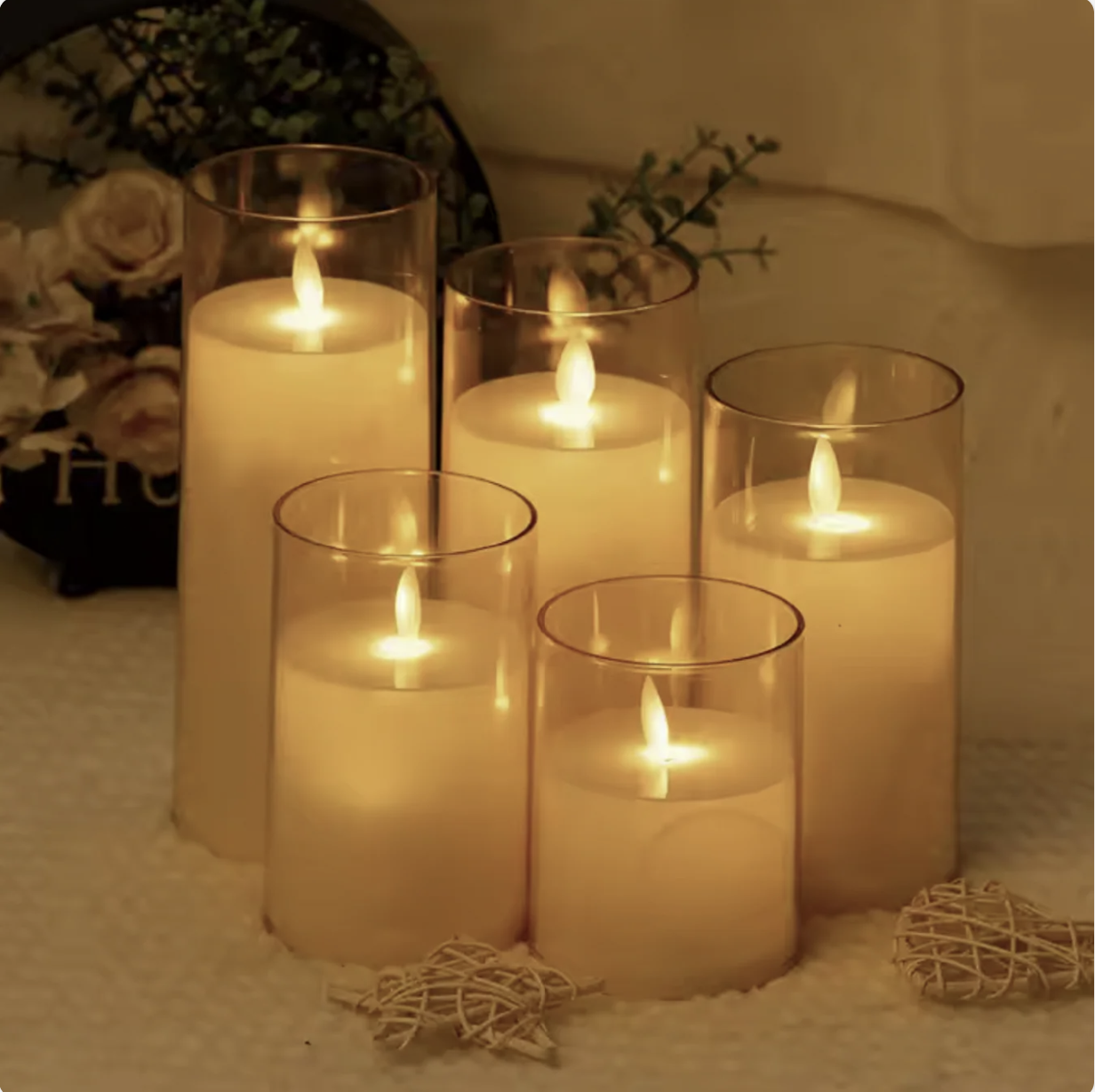 Candles Led Lights - Flameless - Set Of 3 candles