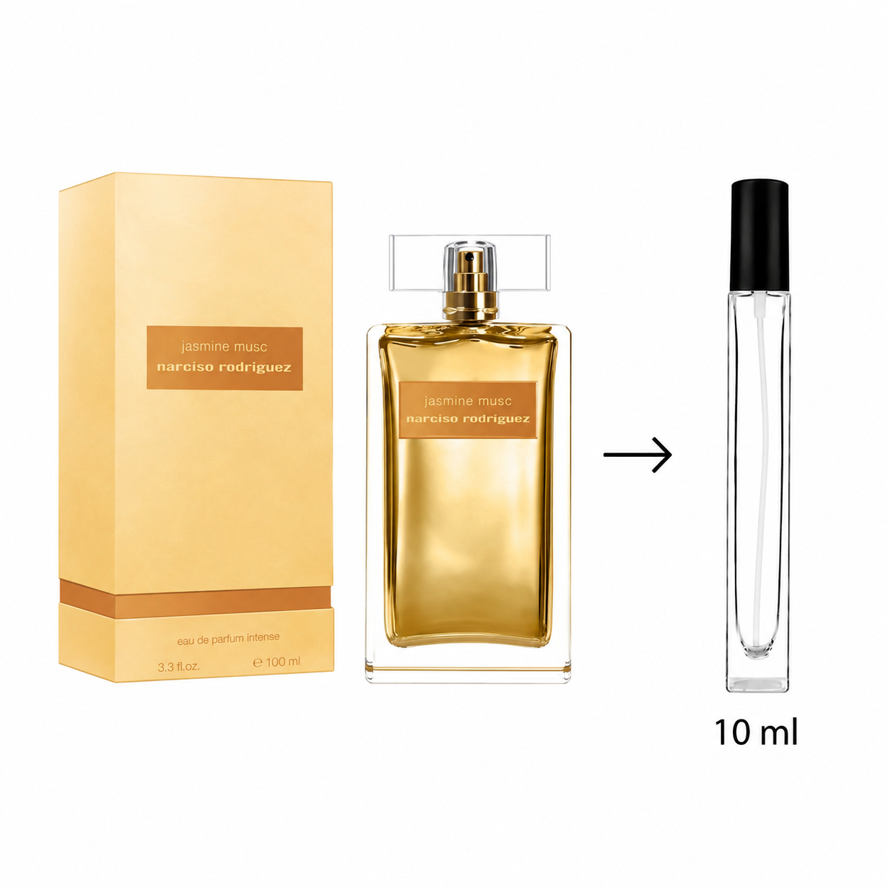 Narciso Rodriguez Jasmine Musk Eau De Parfum Unisex For Men & Women - 10 ML / 175 Sprays - Decanted From Original Bottle