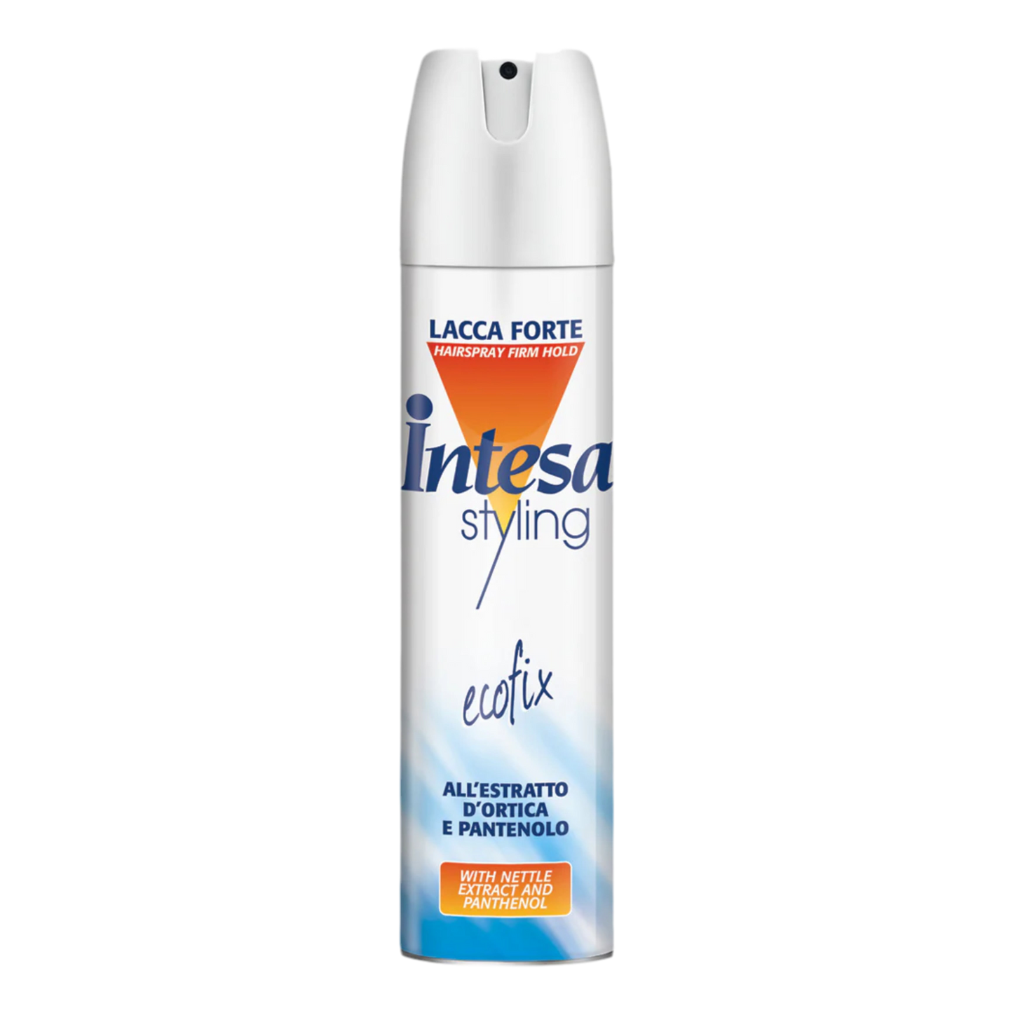 Intesa Styling ecofix hair spray can on a white background