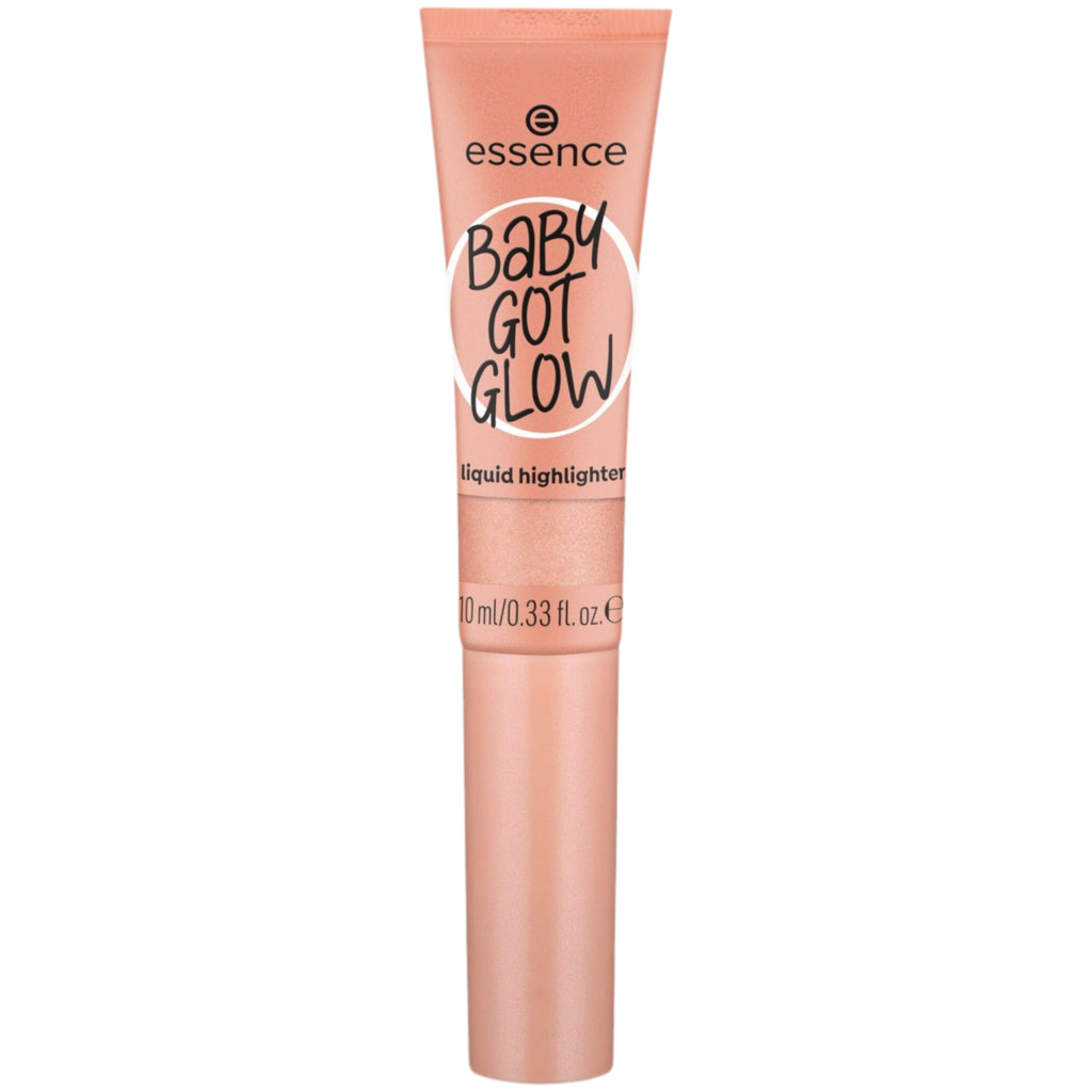 Essence Baby Got Glow liquid highlighter on a white background