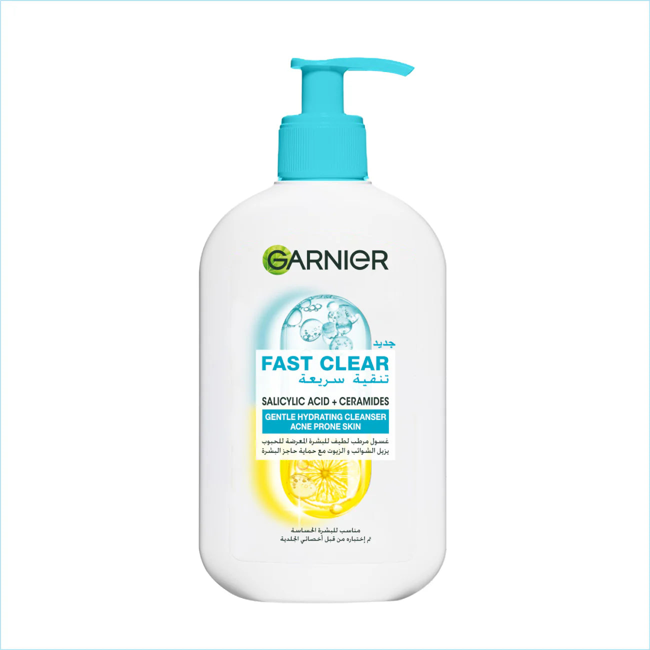Garnier Fast Clear Gentle Hydrating Face Cleanser & Wash - For Acne Prone Skin - 250ml