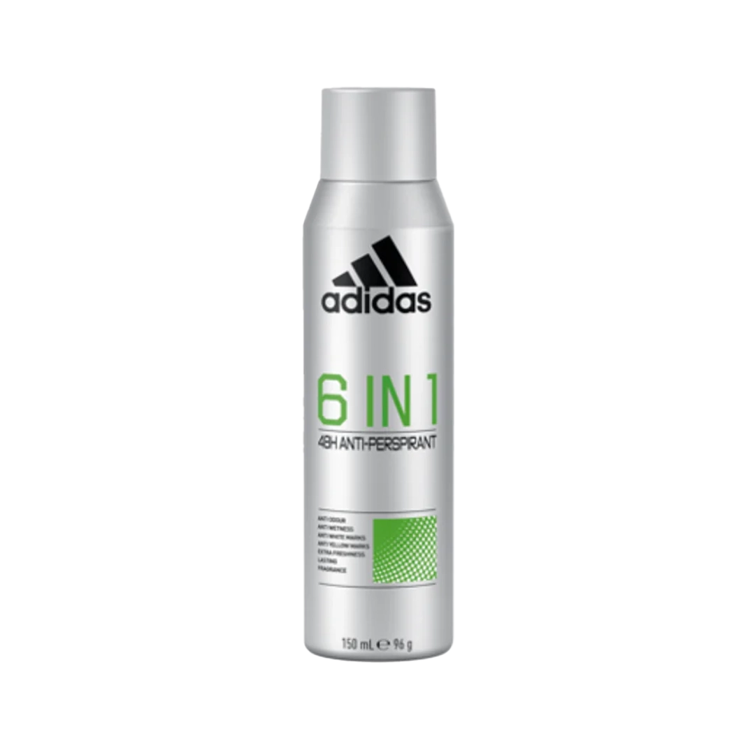 Adidas 6 In 1 Spray Deodorant For Men - 150ml