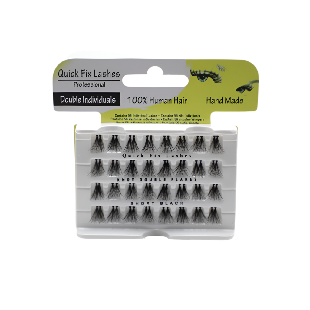 Quick Fix Eye Lashes Individuals Double Flares - Short Black