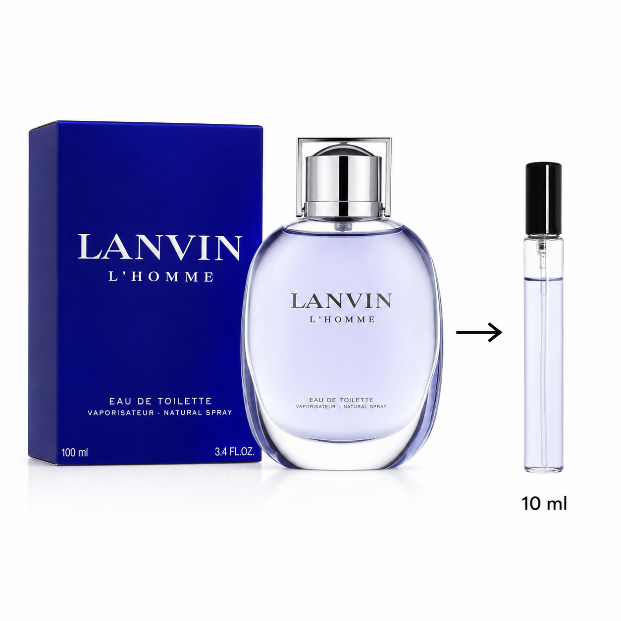 Lanvin L'Homme Eau De Toilette For Men - 10 ML / 175 Sprays - Decanted From Original Bottle