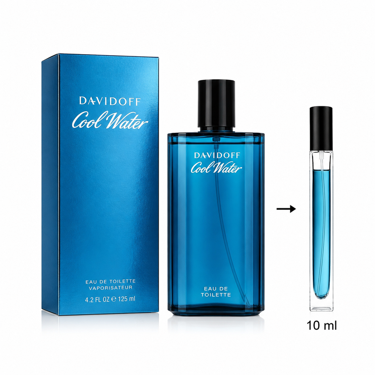 Davidoff Cool Water Eau De Toilette For Men - 10 ML / 175 Sprays - Decanted From Original Bottle