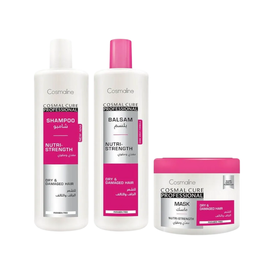 Cosmaline Cosmal Cure Professional Nutri Strength Hair Care Set - 3 Pcs