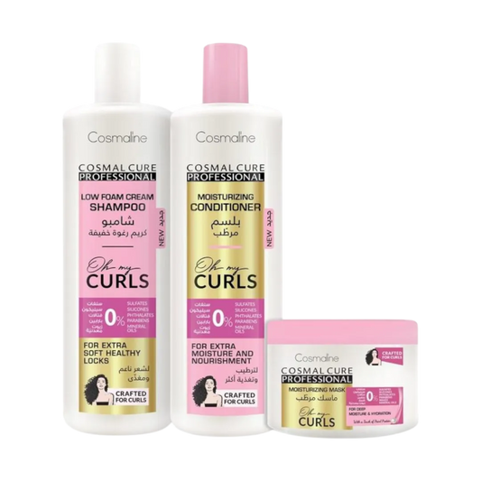 Cosmaline Cosmal Cure Professional Oh My Curls Method Hair Care Set - 3 Pcs