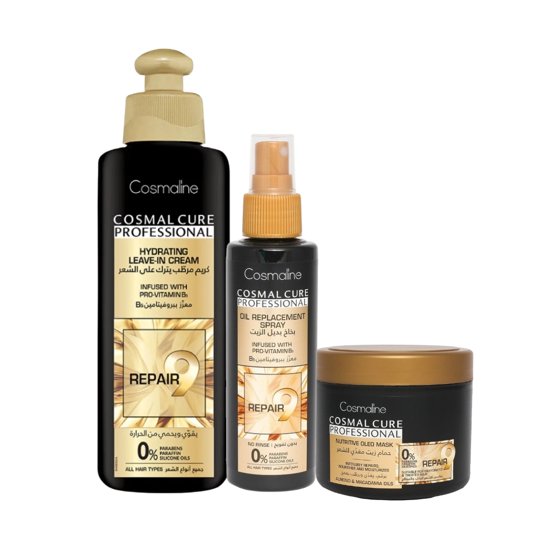 Cosmaline Cosmal Cure Professional Hair Repair 9 Set - 3 Pcs