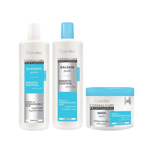 Cosmaline Cosmal Cure Professional Smooth Control Hair Care Set - 3 Pcs