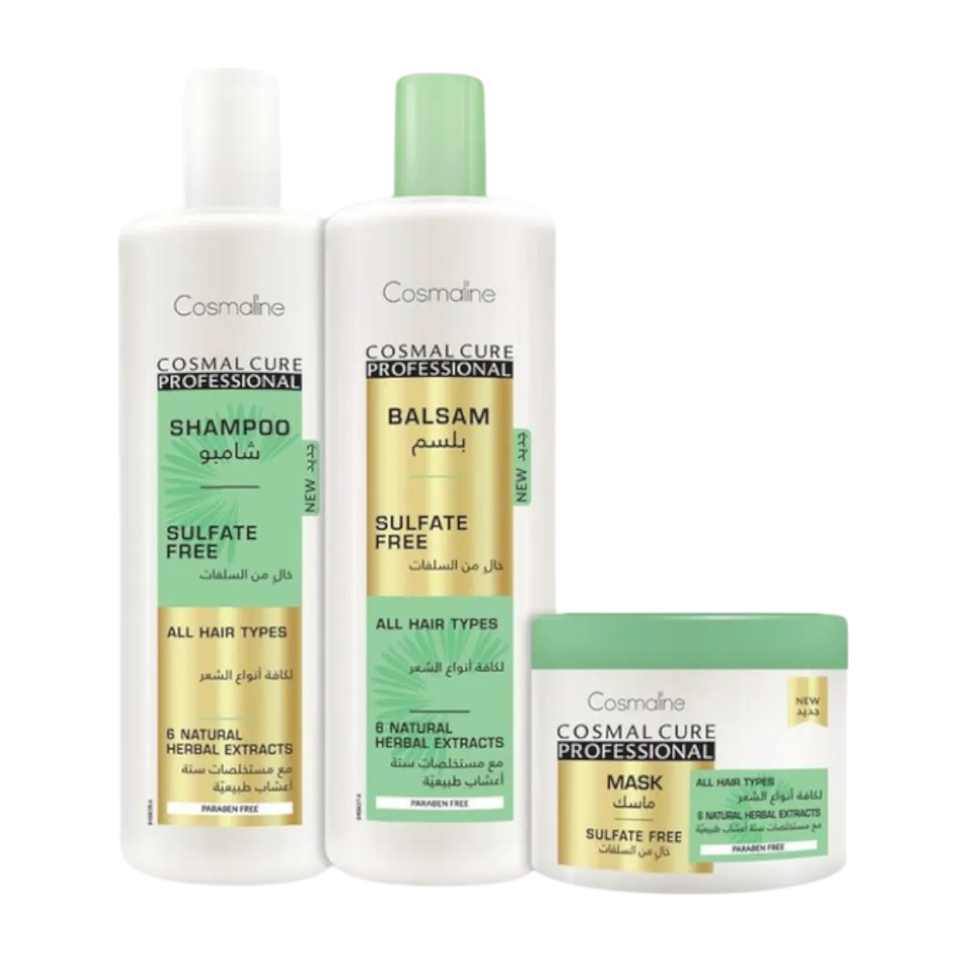 Cosmaline Cosmal Cure Professional Sulfate Free Hair Care Set
