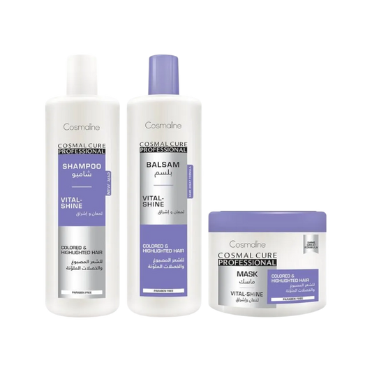 Cosmaline Cosmal Cure Professional Vital Shine Hair Care Set - 3 Pcs