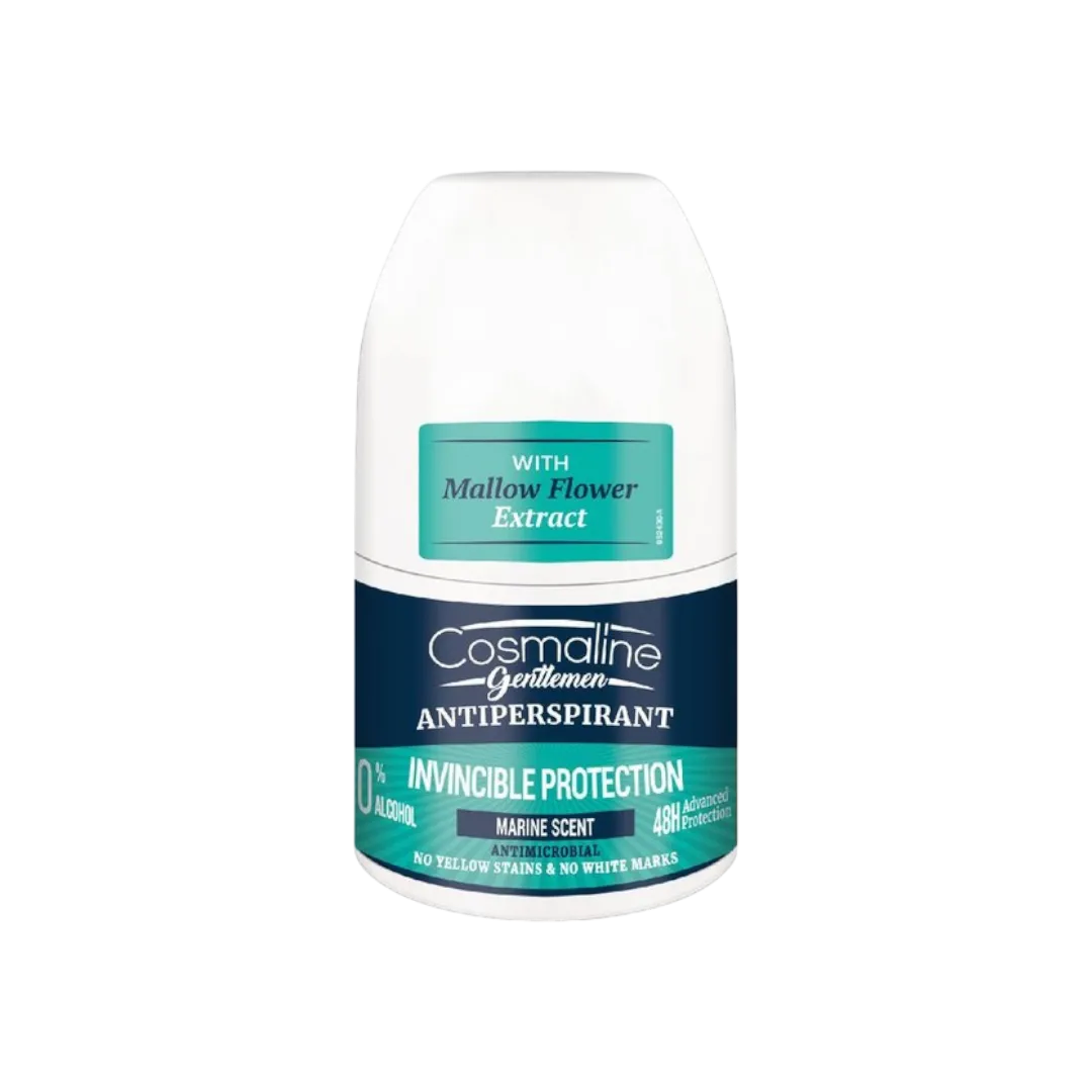 Cosmaline Gentlemen Deodorant Antiperspirant Roll On Invincible Protection - 50ml