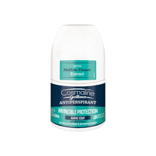 Cosmaline Gentlemen Deodorant Antiperspirant Roll On Invincible Protection - 50ml