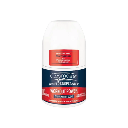 Cosmaline Gentlemen Deodorant Antiperspirant Roll On Workout Power - 50ml