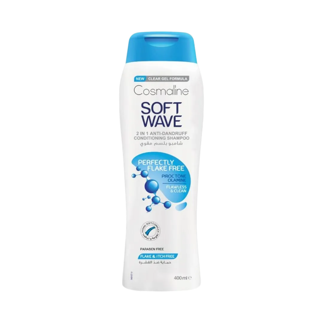 Cosmaline Soft Wave 2 In 1 Perfectly Flake Free Anti Dandruff Shampoo and Conditioner - 400ml