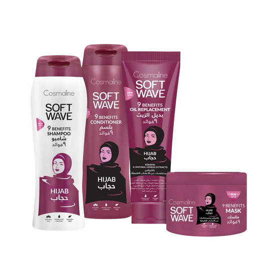 Cosmaline Soft Wave Hijab Hair Care Set - 4 Pcs