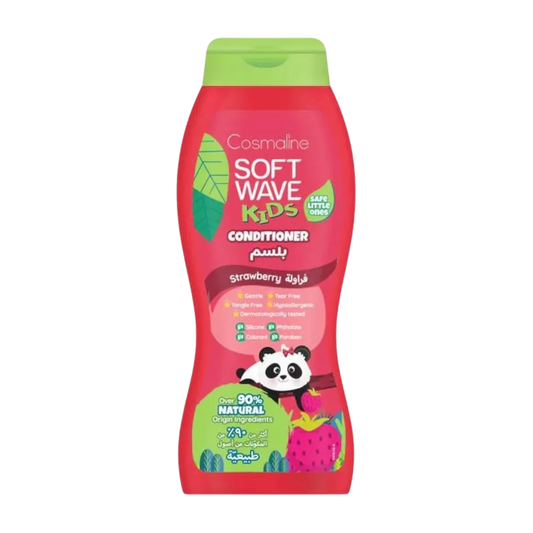 Cosmaline Soft Wave Kids Conditioner Strawberry Over 90% Natural Origin Ingredients - 400ml