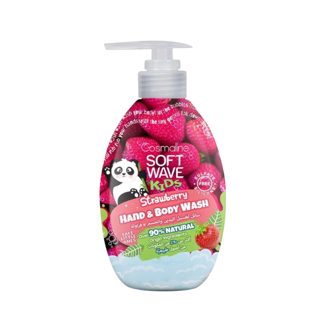 Cosmaline Hand Soap And Bubble Bath Soft Wave Kids Strawberry - 550ml
