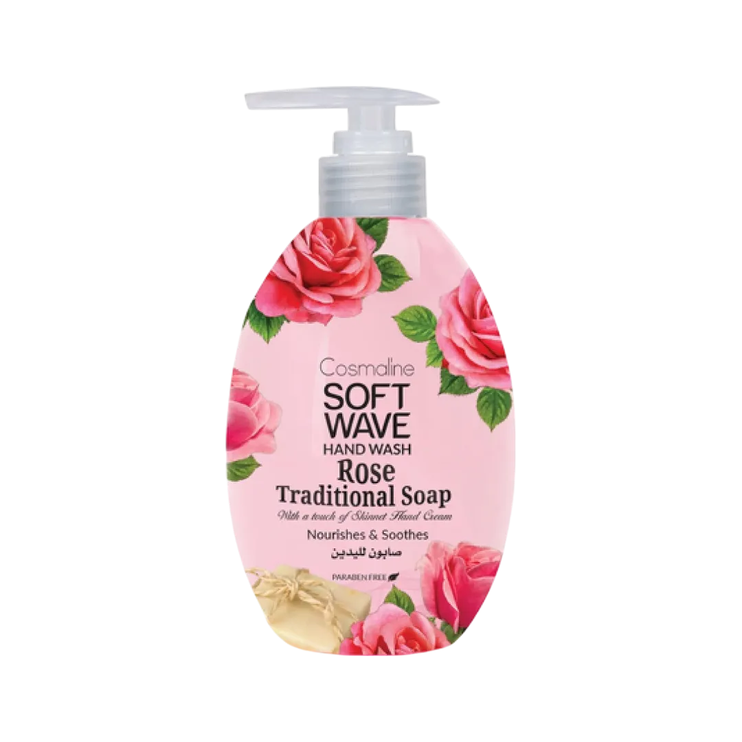 Cosmaline Soft Wave Rose Traditional Soap Hand Wash Soap - 550ml