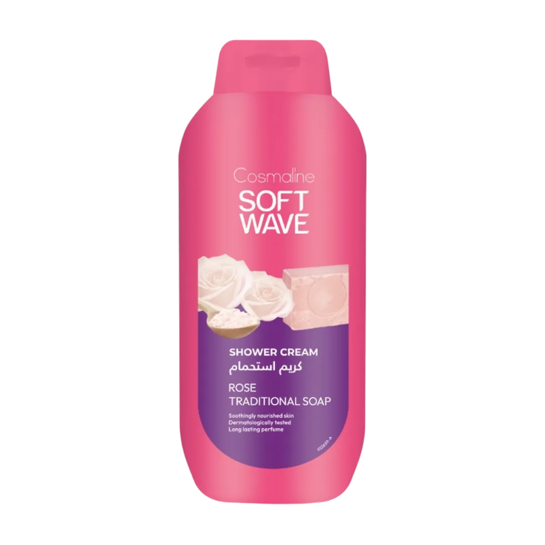 Cosmaline Soft Wave Shower Cream Rose Traditional Soap - 650ml
