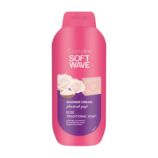 Cosmaline Soft Wave Shower Cream Rose Traditional Soap - 650ml