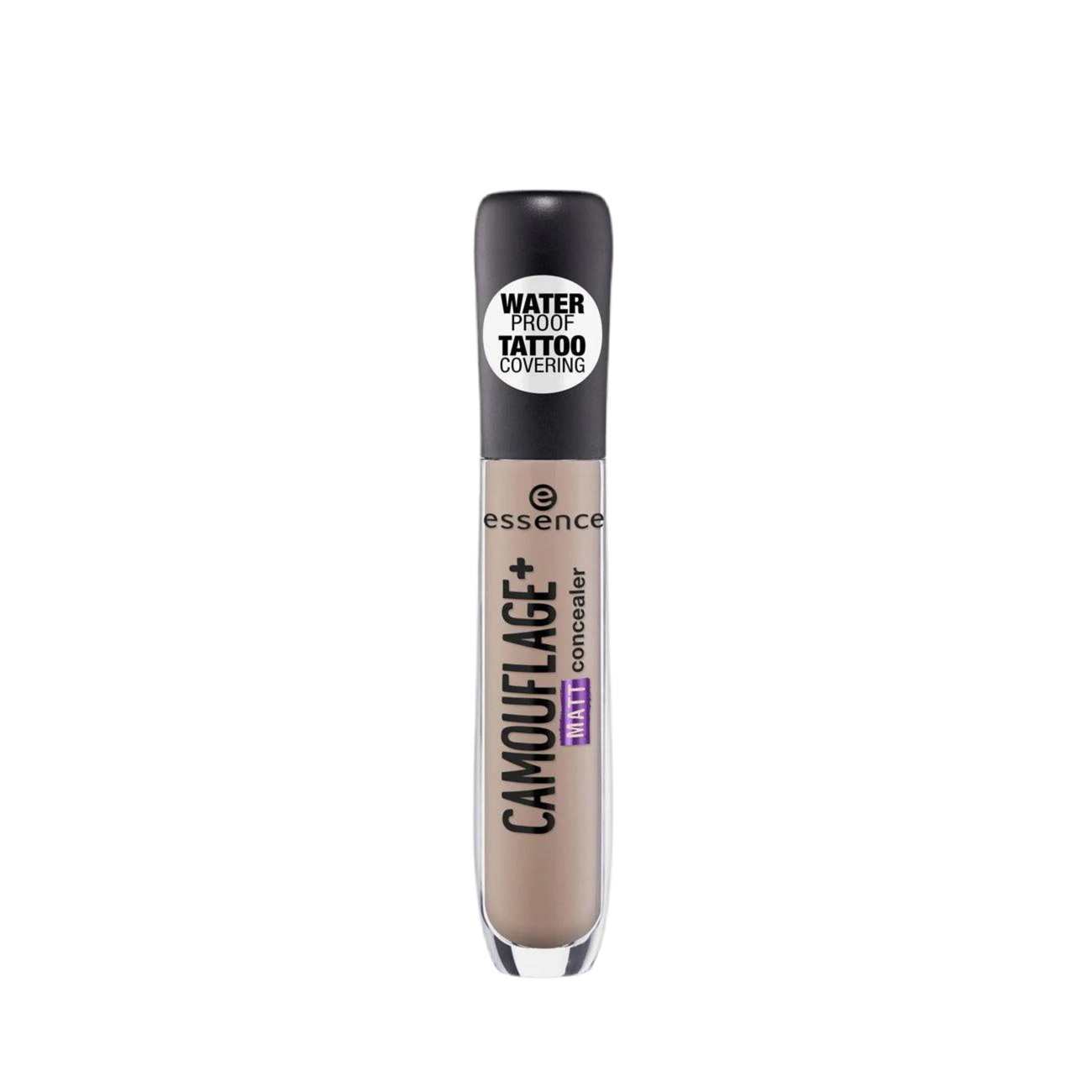 Essence Camouflage+ concealer bottle on a white background