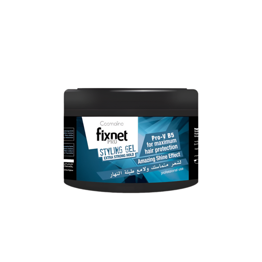 Cosmaline Fixnet Pro Hair Styling Gel Extra Strong Hold Blue 450 ML