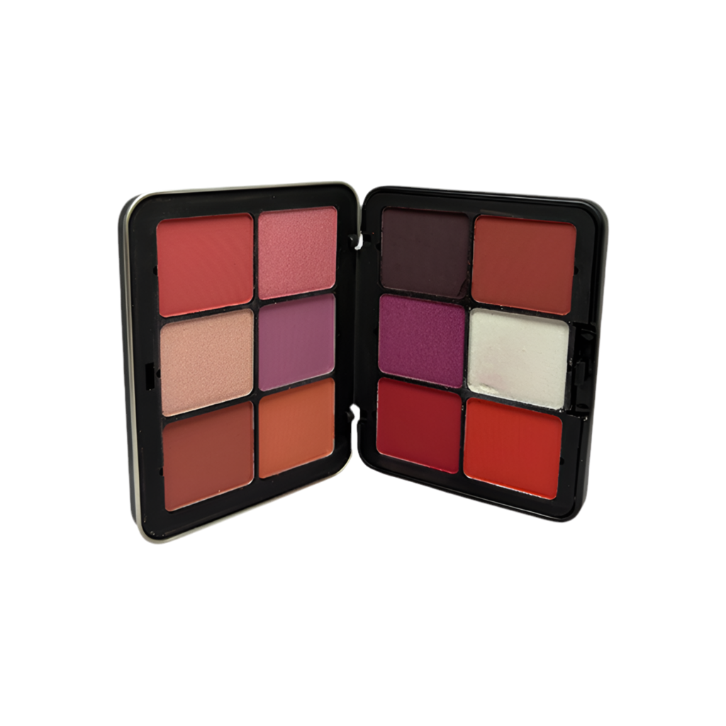 Quick Fix Eyeshadow palette with color swatches and packaging on a white background