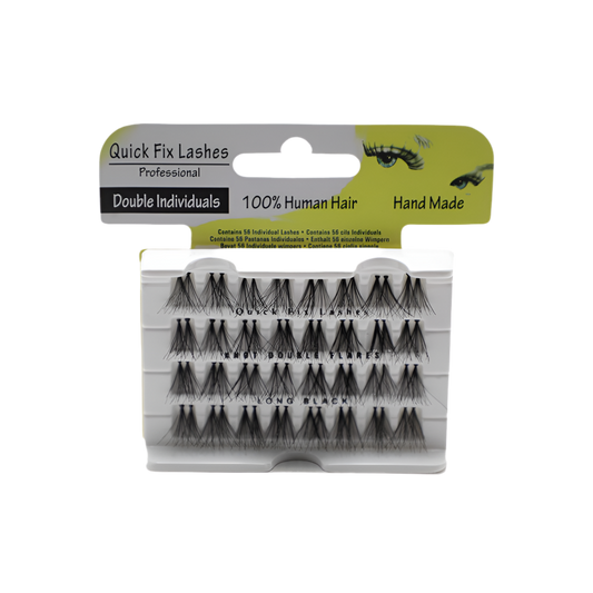 Quick Fix Eye Lashes Individuals Double Flares - Long Black