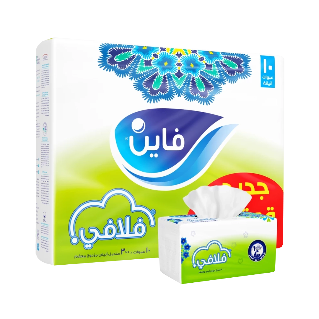 Fine Fluffy Facial Tissues - 10x300 tissues