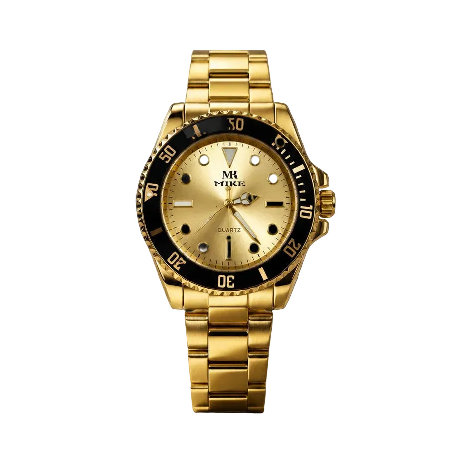 Mike Amazing Watch For Men - Black And Gold