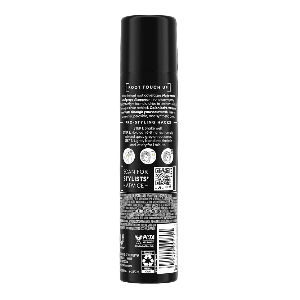 TRESemmé Root Touch-Up Temporary Hair Color Root Concealer - Dark Brown - 70.8 Grams Ammonia-free, Peroxide-free Root Cover Up Spray