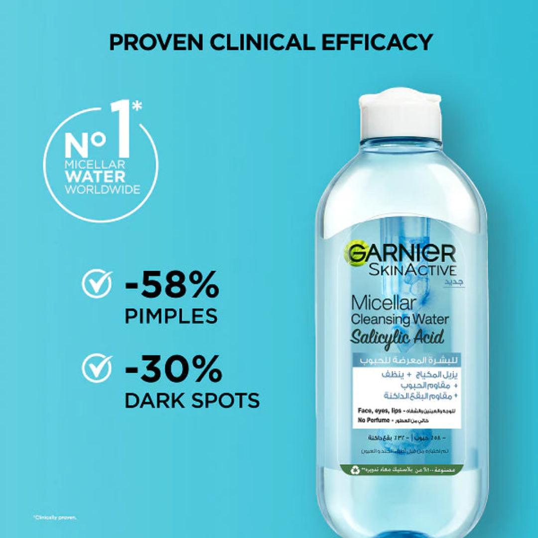 Garnier SkinActive Micellar Cleansing Water with Salicylic Acid - 400ml