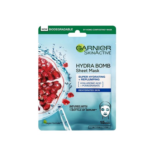 Garnier Skin Active Hydra Bomb Pomegranate Face Mask for Very Dry Skin - 1 Sheet Mask Pack