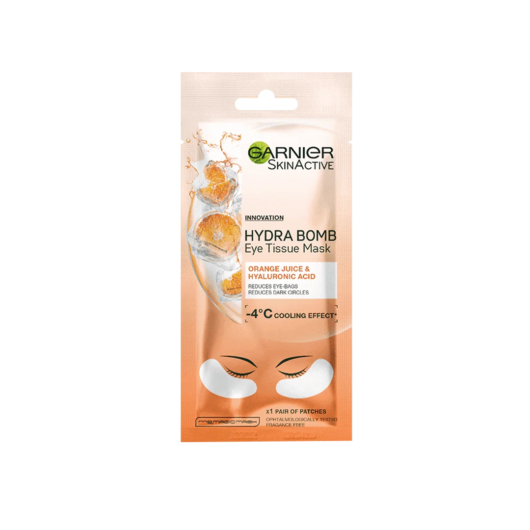 Garnier Super Hydrating Eye Tissue Mask For Anti Dark Circles - Orange Juice
