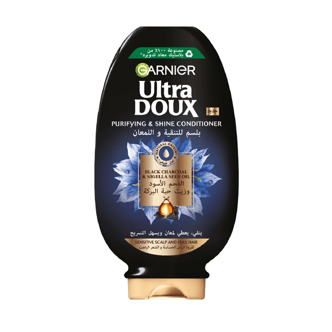 Garnier Ultra Doux Black Charcoal & Nigella Seed Oil Conditioner - 360 ml