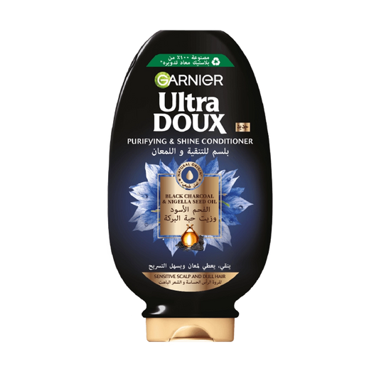 Garnier Ultra Doux Black Charcoal & Nigella Seed Oil Conditioner - 360 ml