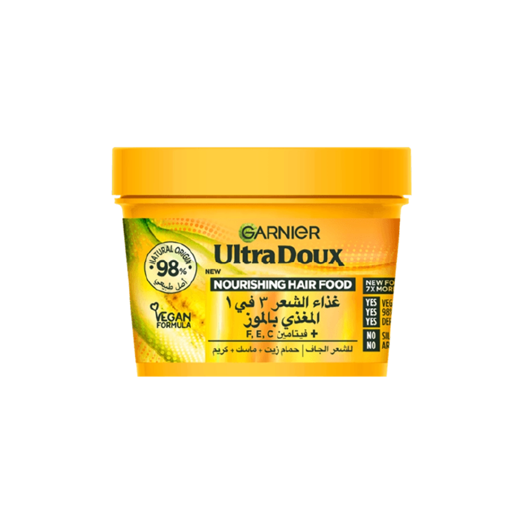 Garnier Ultra Doux Hair Food - Banana and Shea 3 in 1 Treatment Conditioner - 390ml