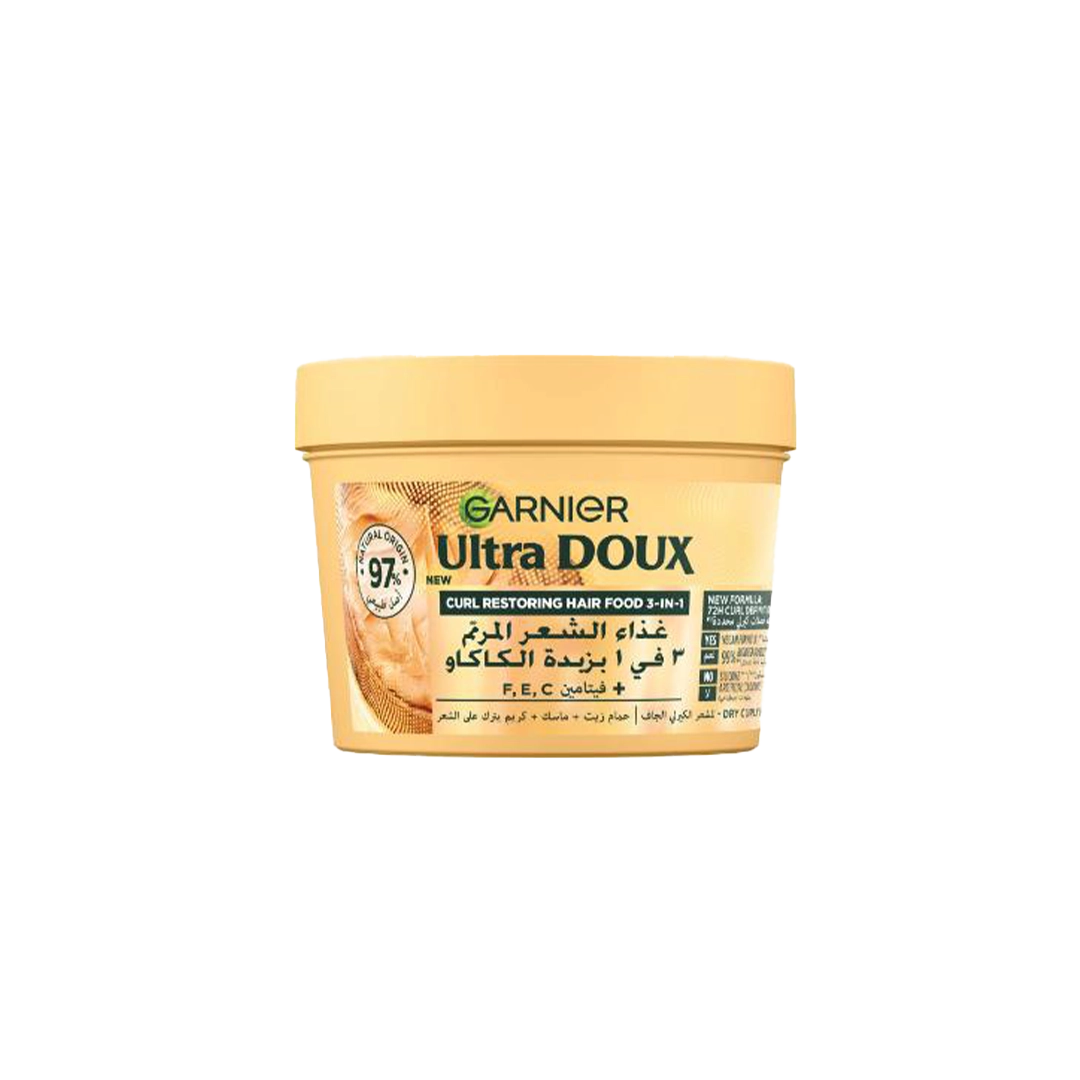 Garnier Ultra Doux Vegan Hair Food - Cocoa Butter & Jojoba Oil 3 in 1 - Treatment Hair Mask - 390ml