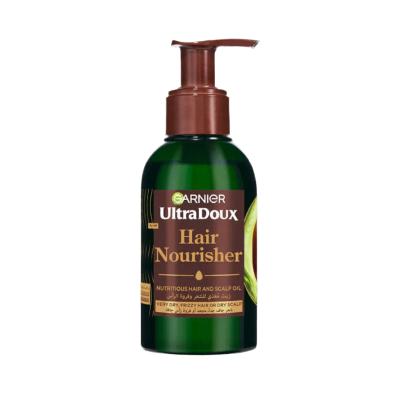 Garnier UltraDoux Hair Nourisher bottle on a white background