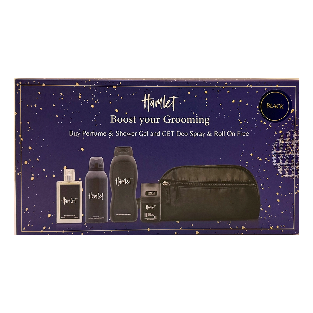 Hamlet Black Boost Your Grooming Body Care Gift Set Pour Homme