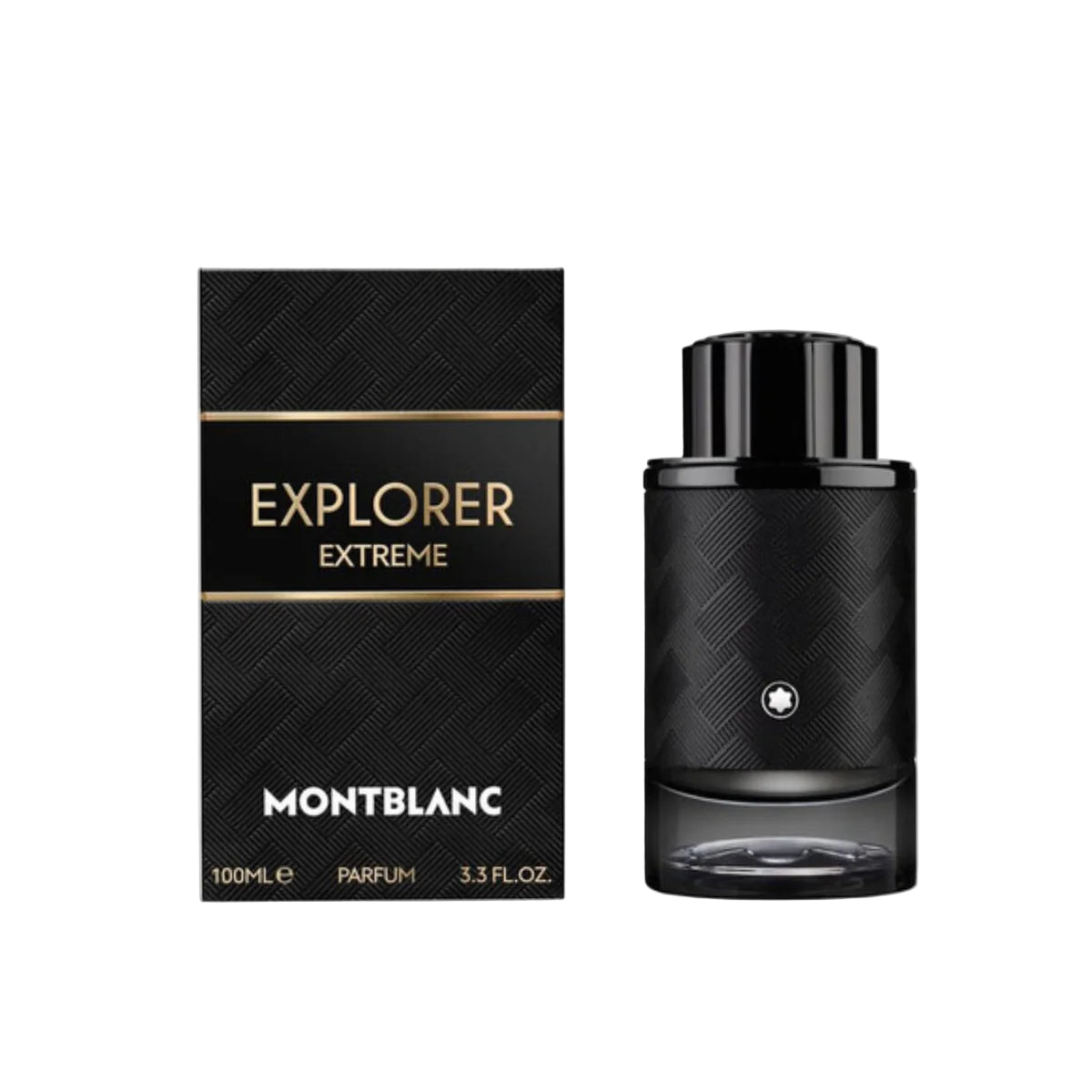 Montblanc Explorer Extreme perfume bottle and packaging on a white background