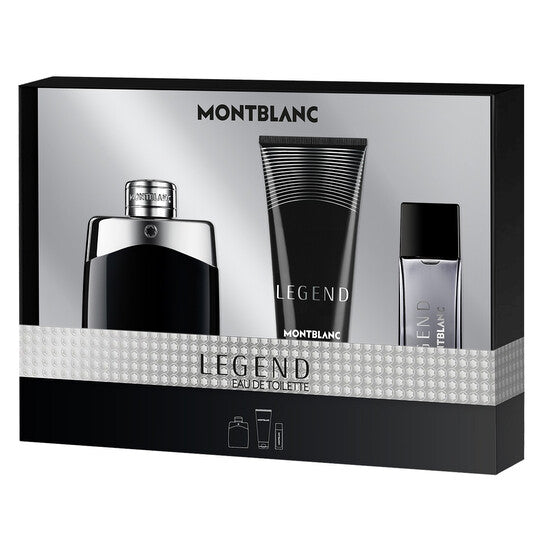 Montblanc Legend perfume set packaging on a white background