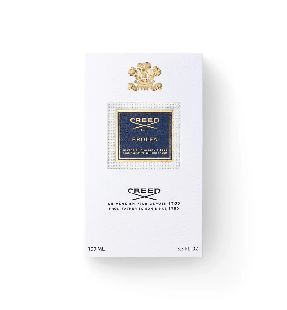 Creed Erolfa perfume packaging on a white background