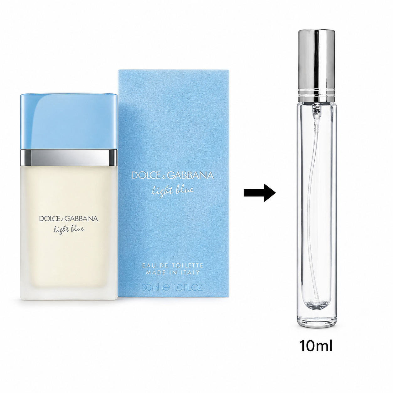 Dolce & Gabbana Light Blue Eau De Toilette For Women - 10 ML / 175 Sprays - Decanted From Original Bottle
