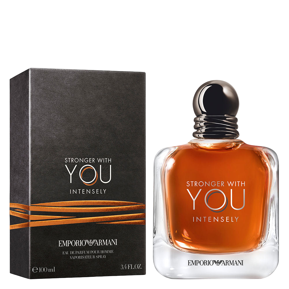 Emporio Armani perfume bottle and packaging on a white background