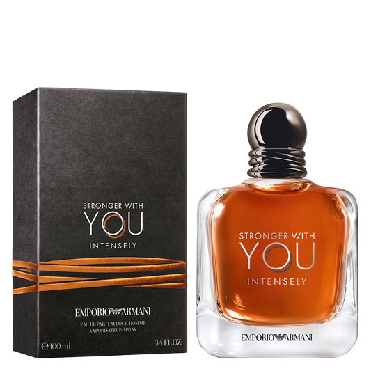 Emporio Armani perfume bottle and packaging on a white background